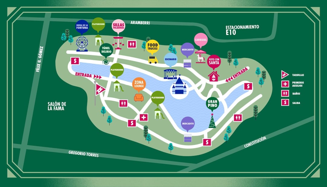 Conoce el mapa de Luztopía y prepara tu visita en este parque donde se vive la navidad

Imagen: Captura de pantalla