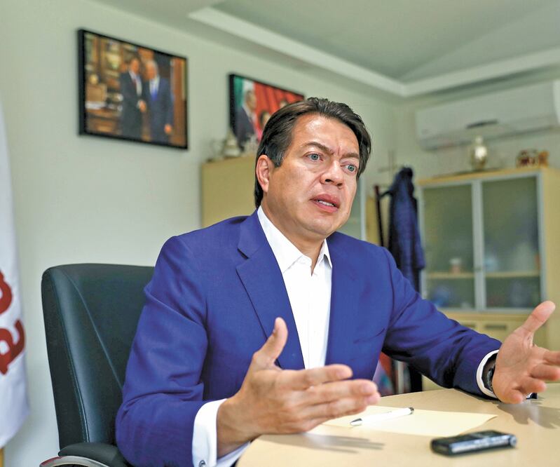 En la foto: MARIO DELGADO, Candidato la dirigencia nacional de Morena. DIEGO SIMÓN. EL UNIVERSAL