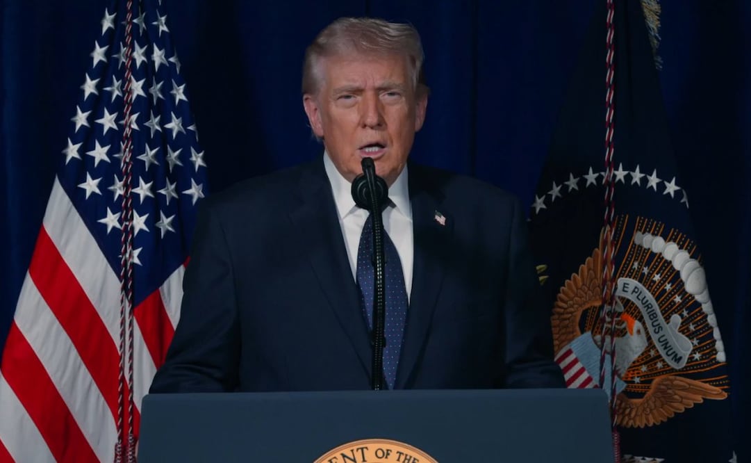 El presidente defiende la ofensiva militar y sostiene que busca impedir que Teherán consolide capacidades nucleares y de largo alcance. (01/03/26) Foto: Captura de video