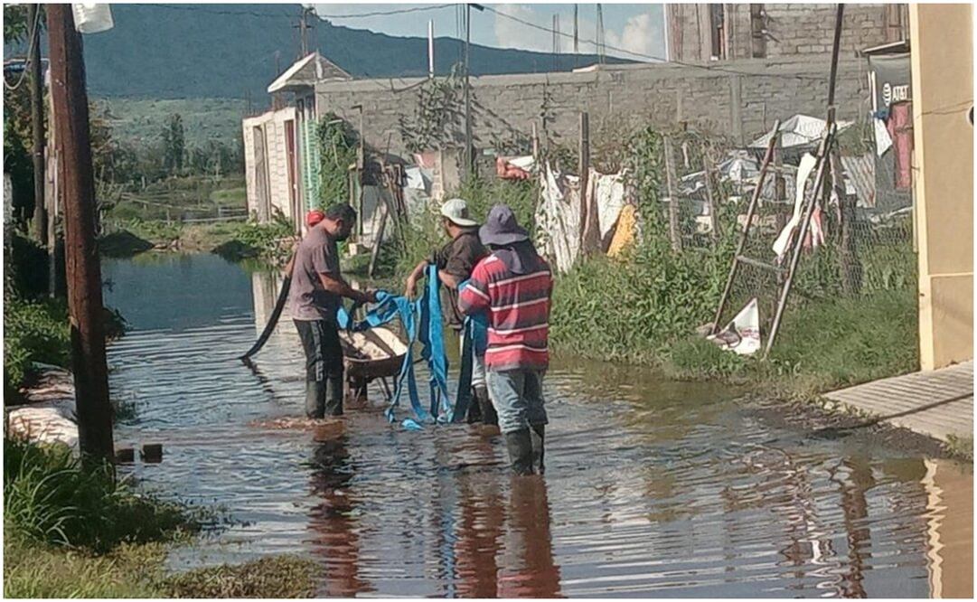 Aguas negras en Tláhuac. Foto: Especial