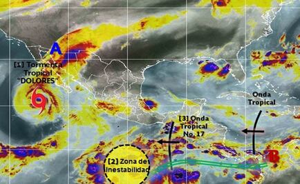 "Dolores" se degrada a tormenta tropical