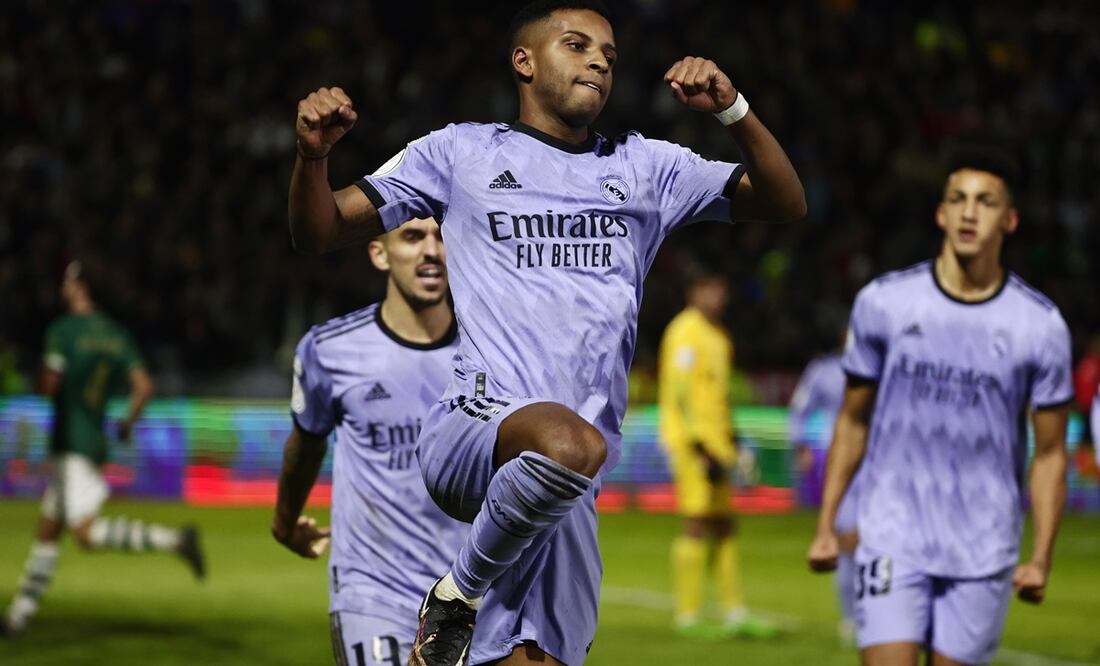 Rodrygo festejando el gol del triunfo / Foto: AP