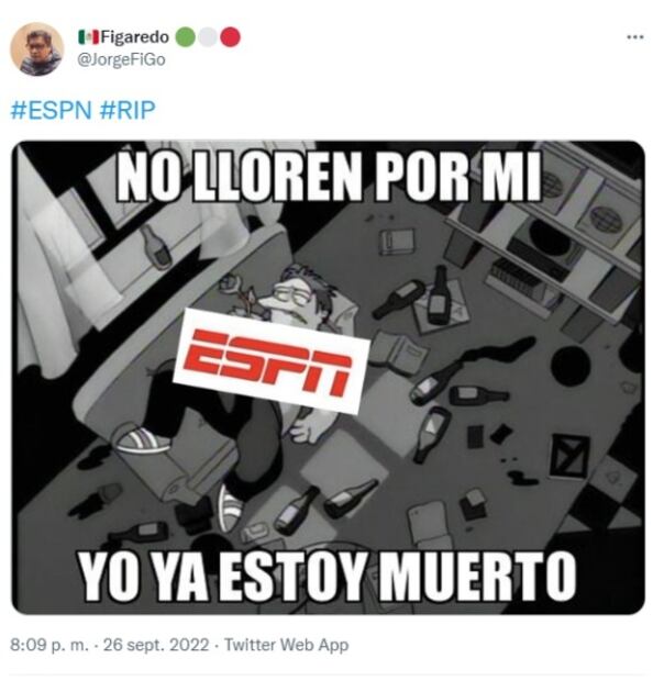 Señal de ESPN se cae y los revientan en redes sociales