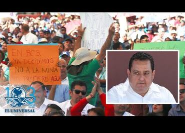 Abuchean a gobernador de BCS en evento de AMLO