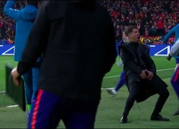 UEFA impone multa económica a Simeone por festejo obsceno