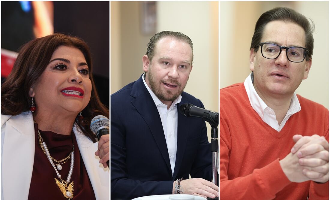 Clara Brugada, Santiago Taboada y Salomón Chertorivski, candidatos a la Jefatura de Gobierno de la CDMX. Foto: Especial
