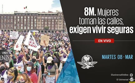 Transmisión en vivo, marcha del 8M 2022
