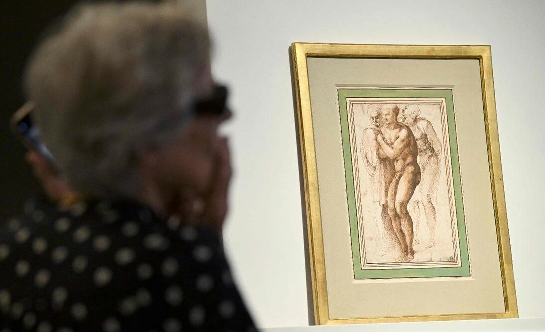 "A nude young man (after Masaccio) surrounded by two figures". Foto: AFP / Emmanuel Dunand 