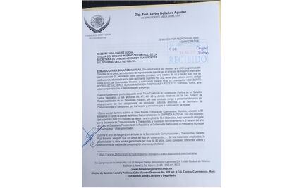 ​Presentan segunda denuncia contra Ruiz Esparza por socavón