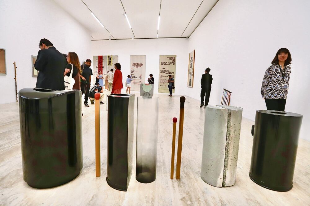 Las piezas que integran la exhibición Gabriel Kuri: Pronóstico podrán ser vistas por el público a partir de hoy y hasta el 15 de octubre en el galería 2 del Museo Jumex. Foto: Berenice Fregoso / El universal