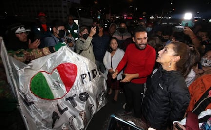 Claudia Sheinbaum supervisa retiro de La Palma en Paseo de la Reforma