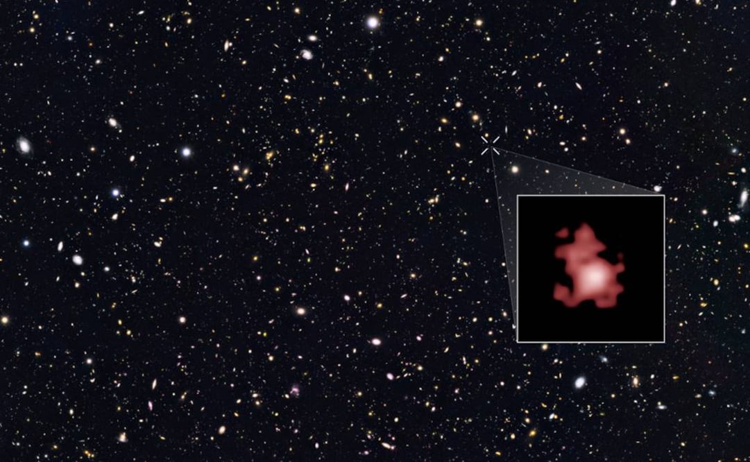 Imagen muestra la galaxia más lejana detectada hasta ahora. Foto: Space Telescope Science Institute vía AP