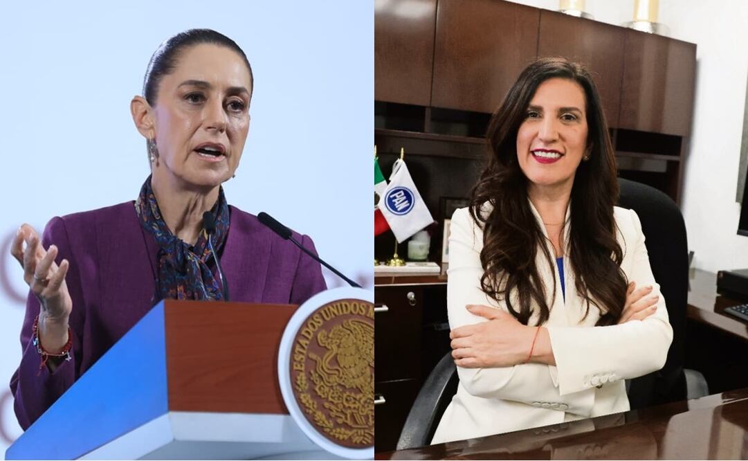 Sheinbaum reacciona a la designación de Kenia López Rabadán como presidenta del Congreso; "se respetó la regla", señaló. Foto: Fernanda Rojas y Carlos Mejía / EL UNIVERSAL
