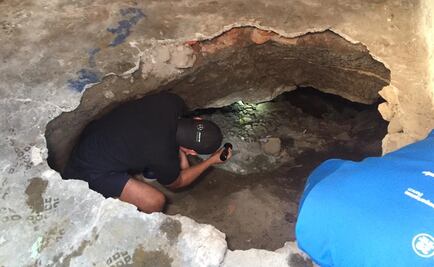 Se abre socavón dentro de una casa en Miguel Hidalgo