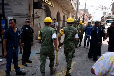 Policía Federal participa en rescates tras sismo en la CDMX