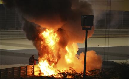 El piloto Romain Grosjean estuvo 27 segundos en las llamas