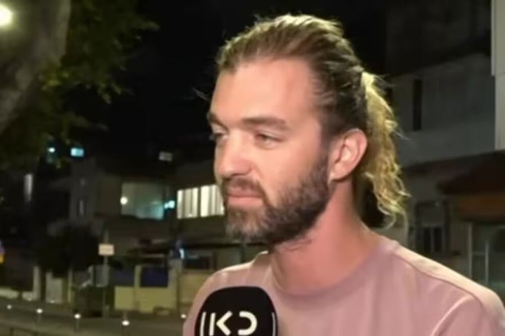 Lev Kreitman, reservista del ejército israelí que neutralizó a un terrorista en Tel Aviv. FOTO: CAPTURA