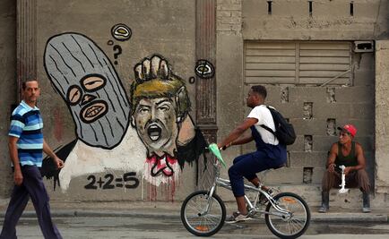 Grafitti de Trump decapitado aparece en La Habana