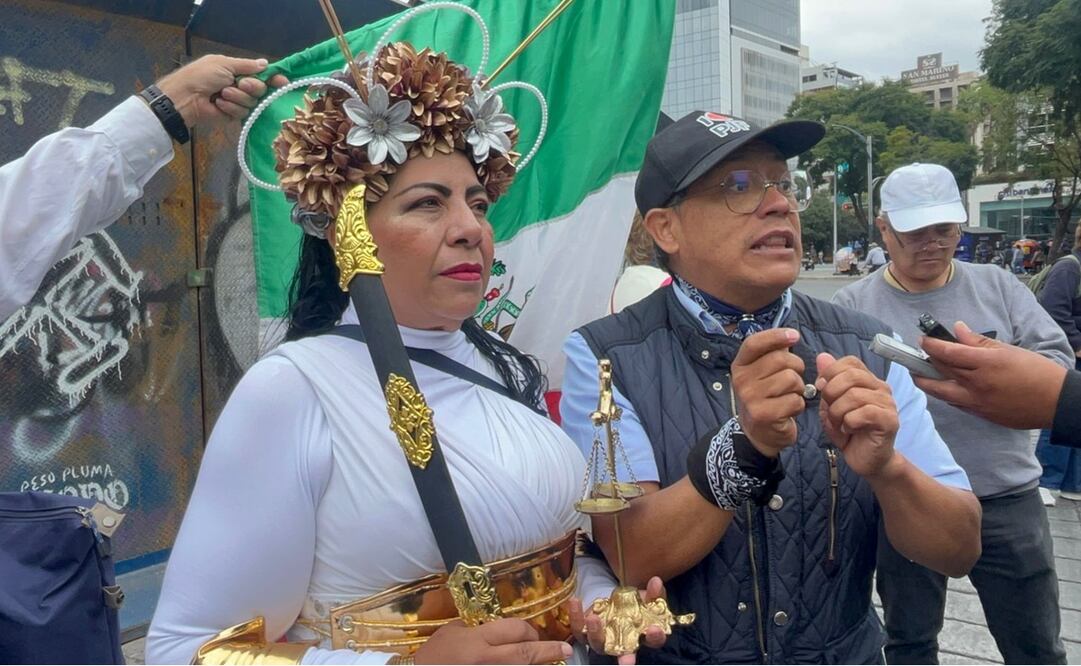 Trabajadores del Poder Judicial se manifiestan el 20 de octubre del 2024. Foto: Yalina Ruiz / EL UNIVERSAL