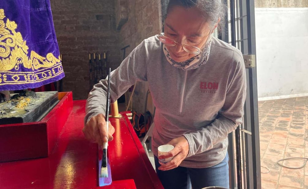 Restaurando la fe, el legado de siglos que preserva las imágenes de Semana Santa. Foto: Humberto Torres / EL UNIVERSAL.
