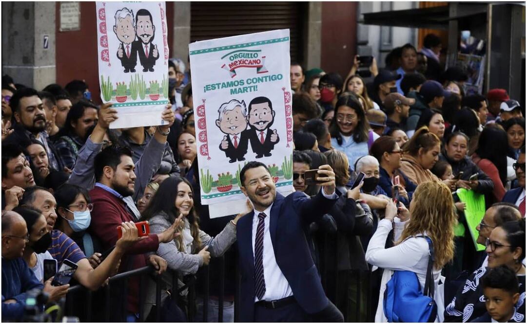 Llegada del jefe de gobierno Martí Batres al 5to informe de gobierno en el congreso de la CDMX. FOTO: Fernanda Rojas/ EL UNIVERSAL