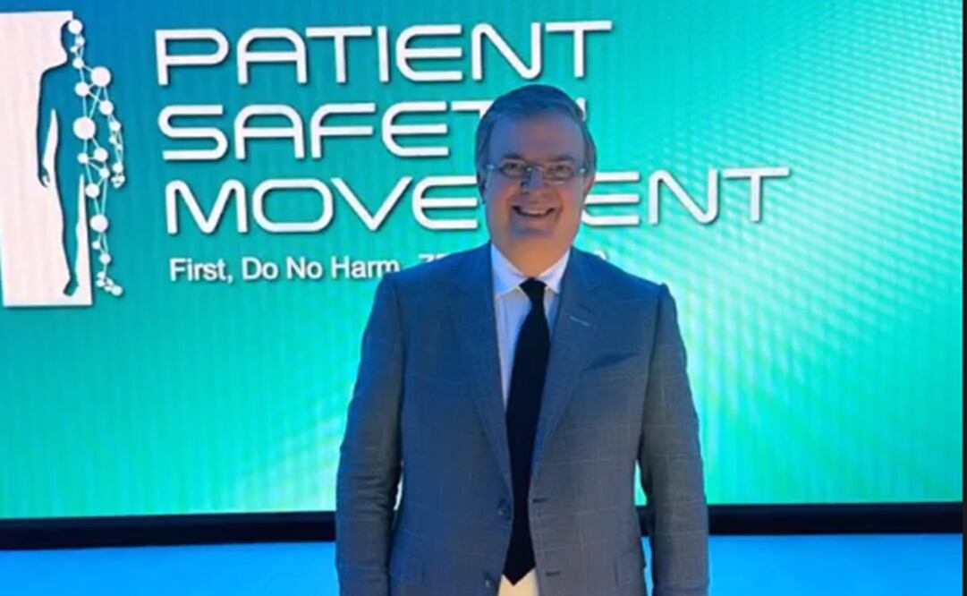 Canciller Marcelo Ebrard en la décima cumbre del movimiento por la seguridad de pacientes. Foto: IG marcelo.ebrard