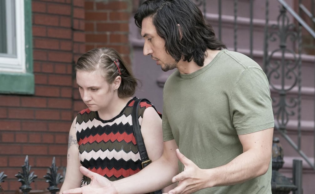 Lena Dunham y Adam Driver. Foto: IMDb.