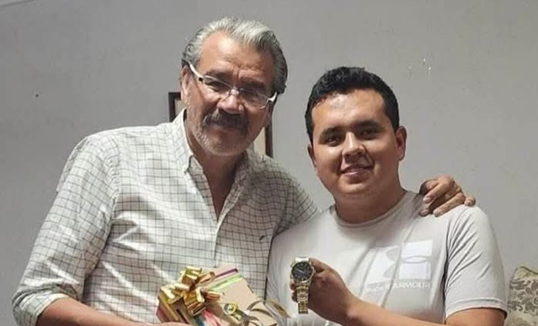 Juan Manuel Zambrano, presidente municipal de Ojocaliente, y su hijo Josua Jafet Zambrano Hernández. Foto: Especial