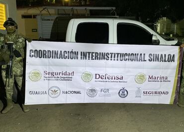 Personal de la Marina asegura vehículos y cartuchos en diversos poblados de Sinaloa; destruyen más de una tonelada de marihuana