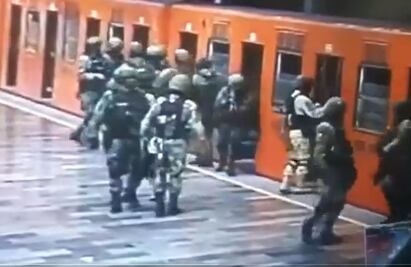 VIDEO: Así fue la práctica de militares en el Metro CDMX para disuadir atentados terroristas