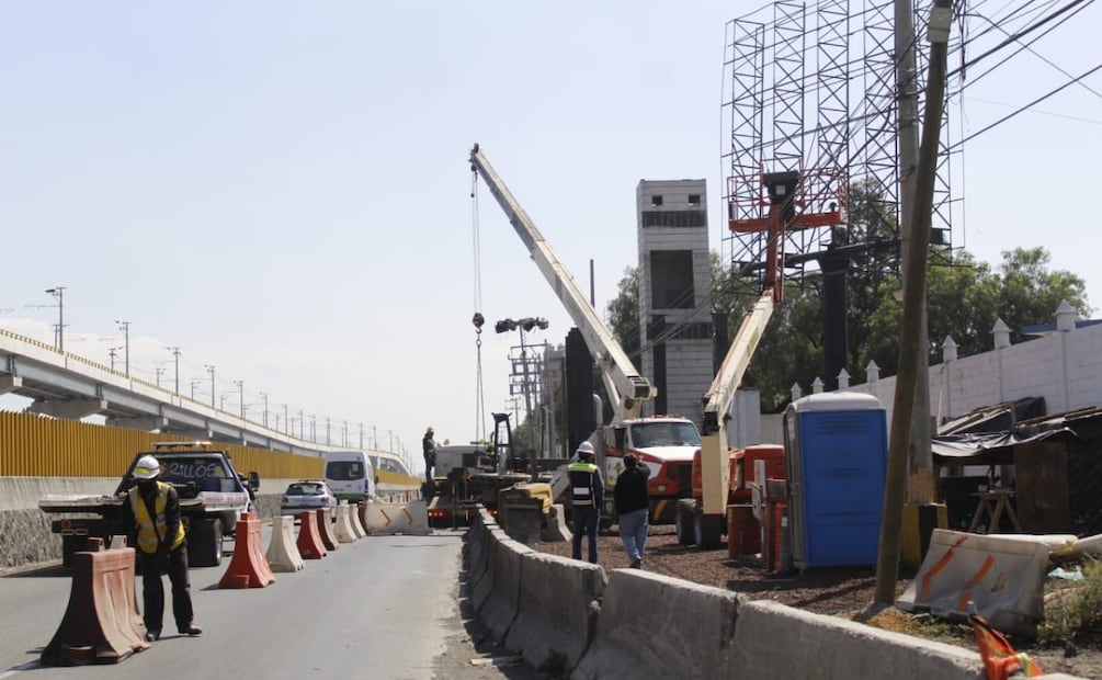 Obras del Trolebús Santa Martha-Chalco provocarán desvíos en la México-Puebla; cierres parciales afectarán carriles centrales. Foto: Emilio Fernández