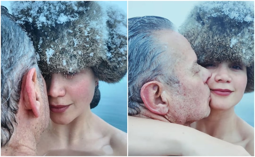 Alexis Ayala y Cinthia Aparicio presumieron viaje juntos a finales de 2025. La pareja se tomó foto en las aguas termales al aire libre de Chena Hot Springs en Alaska.