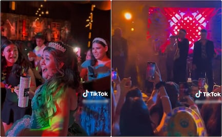 VIDEO: Santa Fe Klan llega de sorpresa a XV Años y canta Las Mañanitas a cumpleañera