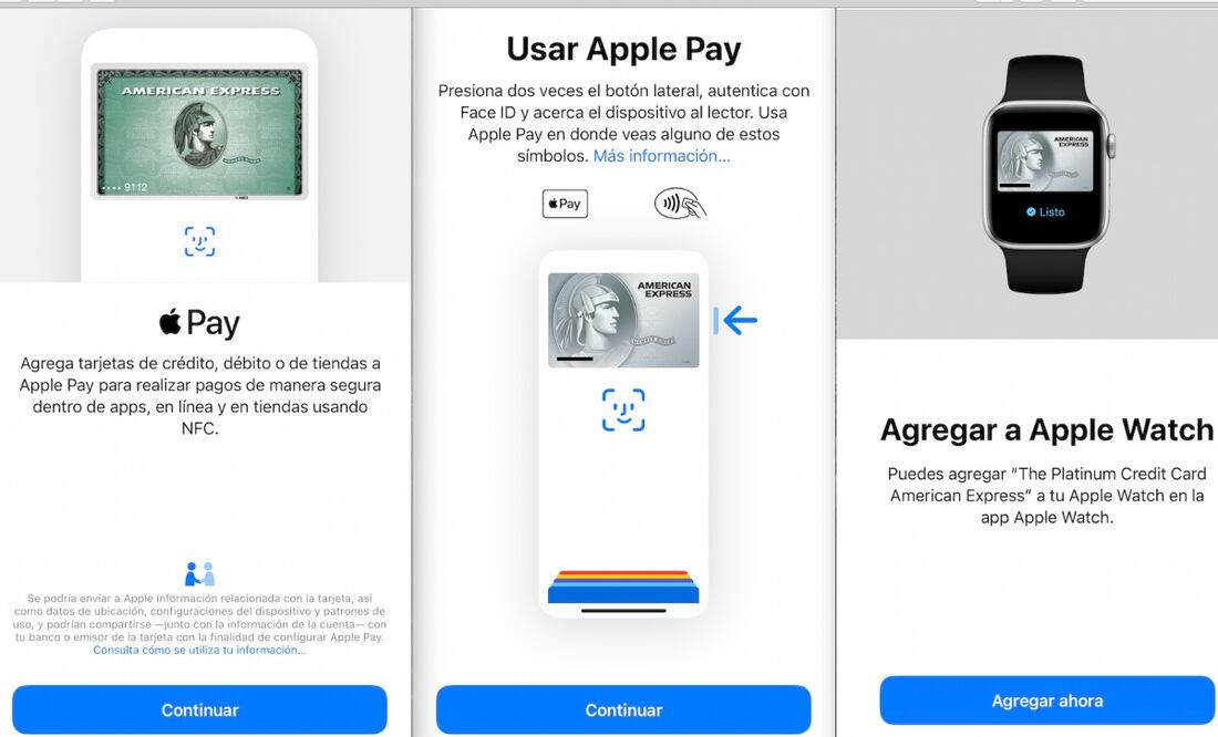 Este servicio te permite pagar en comercios físicos y digitales utilizando tu iPhone, iPad o Apple Watch