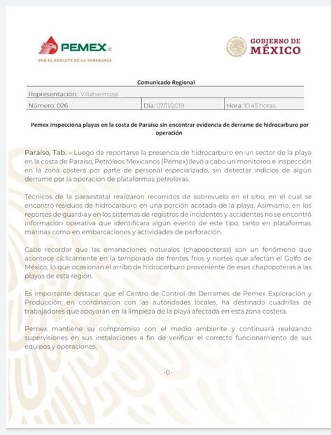 Por sustancia negra similar a hidrocarburo cierran 4 playas en Tabasco