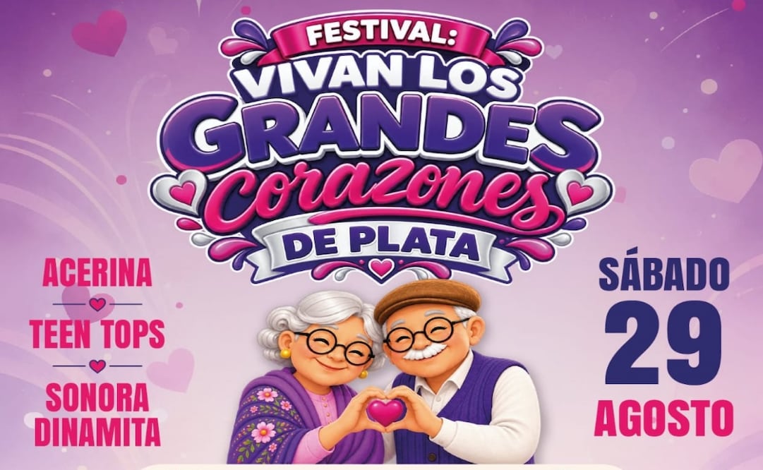 Festival “Vivan los grandes corazones de plata” celebrará a adultos mayores; será este sábado en Iztacalco. Foto: Especial