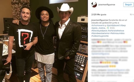 José Manuel Figueroa graba tema de Black Eyed Peas