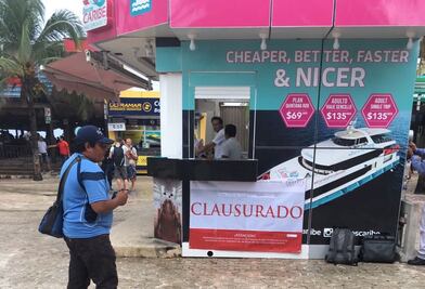 Clausuran módulo de venta de boletos por impacto ambiental en Q.Roo