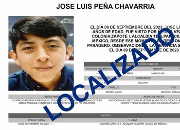 Encuentran sano y salvo a José Luis Peña; niño desaparecido en Tlalpan