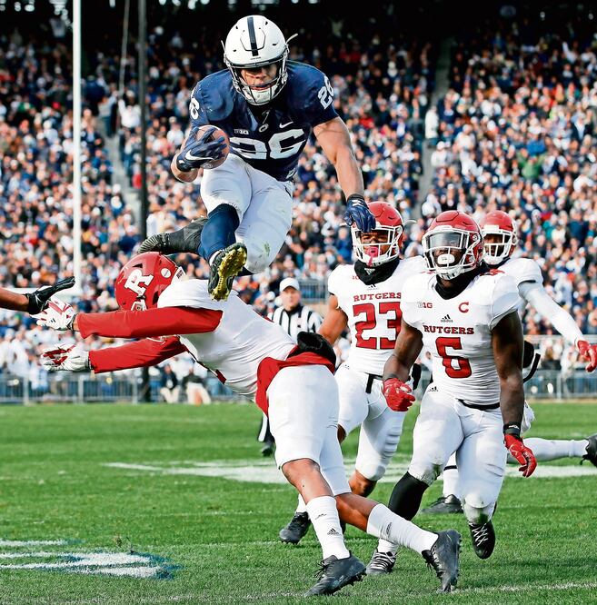 El corredor Saquon Barkley (26), de Penn State, es de lo mejor (ARCHIVO. EL UNIVERSAL)