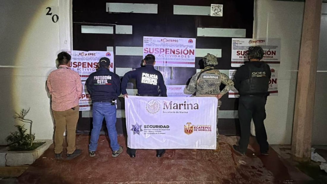Al no contar con los permisos correspondientes, autoridades procedieron a la suspensión del salón de fiestas. Foto: Especial.
