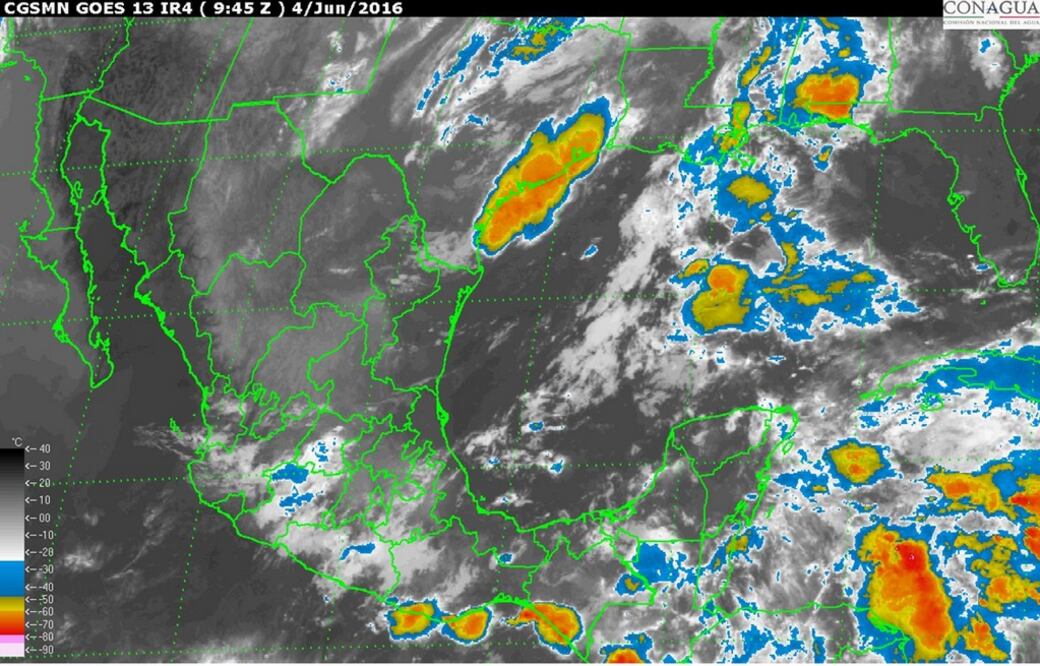 En la foto: Imagen satelital del SMN