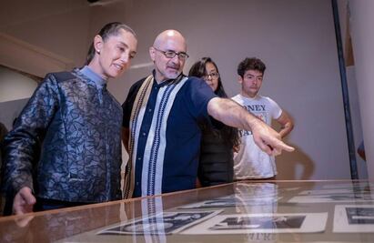 Sheinbaum inaugura sala “Retrato e Ilustración, obra gráfica de Antonio Helguera” en el Museo de la CDMX