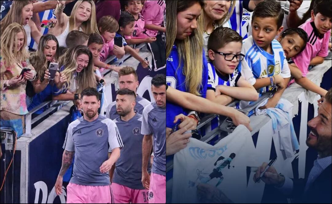 Katty Martínez fue al Gigante de Acero y pudo saludar a Lionel Messi y David Beckham / Foto: Especiales