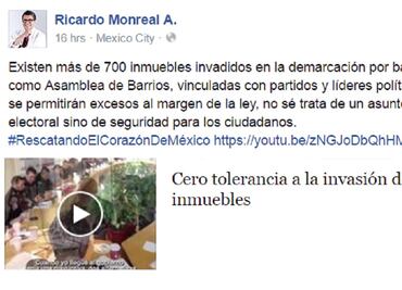 720 properties are illegally occupied in Cuauhtémoc district