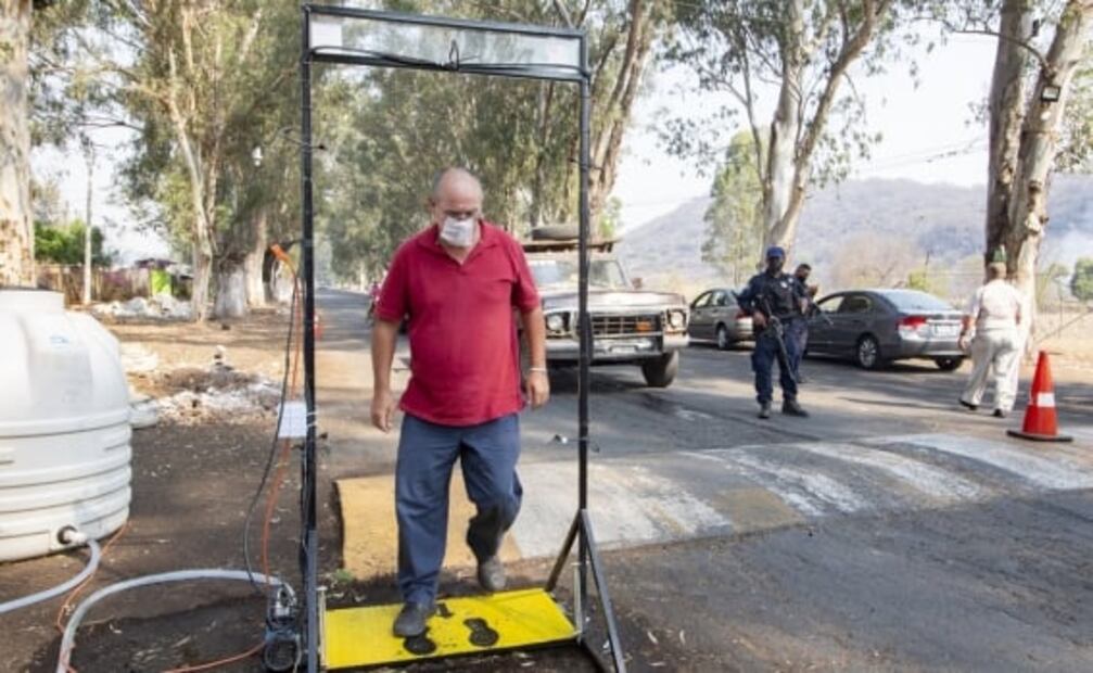 De Cotija, Michoacán, nadie entra y nadie sale sin ser sanitizado