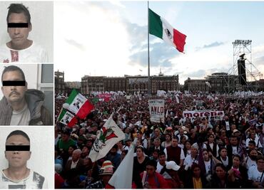 Caen tres ladrones de celulares en mitin del Zócalo convocado por AMLO