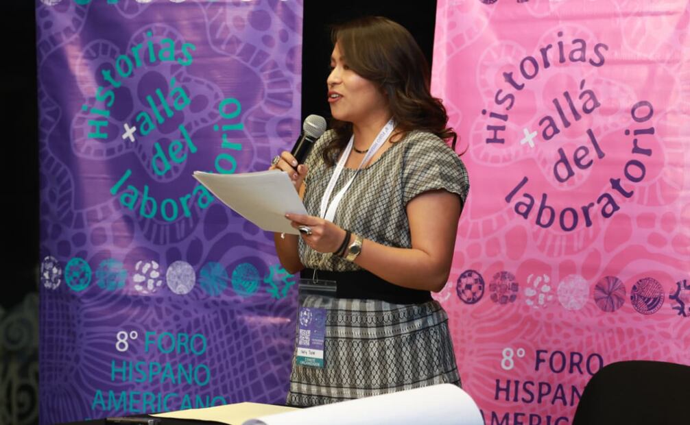 Nelly Toche, presidenta de la Red Mexicana de Periodistas de Ciencia inauguró el Foro. | Foto: Fernanda Rojas.