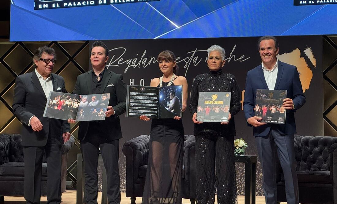 Los hijos del compositor, Roberto, José e Itatí Cantoral estuvieron en la presentación del disco. Foto: César Gonzáles/ EL UNIVERSAL.
