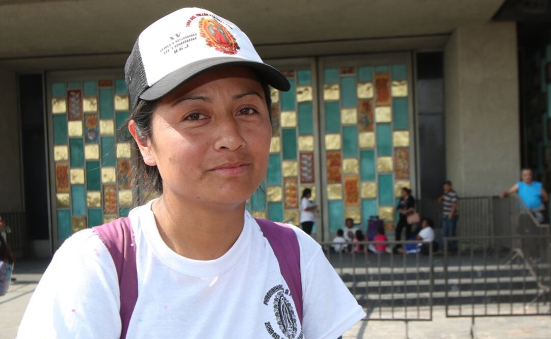 Maria de la Luz y su familia caminaron desde Calcahualco, Veracruz hacia la Basílica de Guadalupe (CARLOS MEJÍA. EL UNIVERSAL)